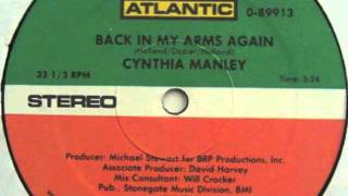 Cynthia Manley - Back In My Arms Again (12 inch)