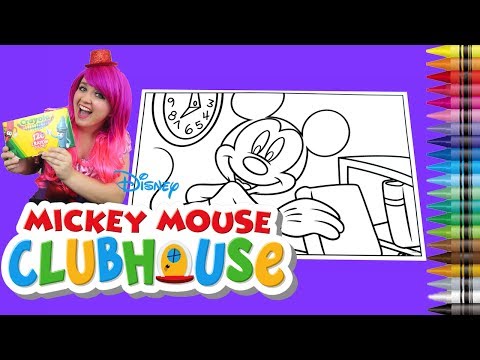 Coloring Disney Mickey Mouse Clubhouse GIANT Coloring Book Page Crayola Crayons | KiMMi THE CLOWN Video