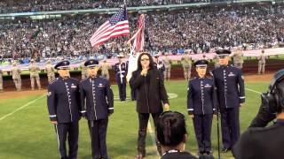 Gene Simmon (Kiss) National Anthem Raiders MNF 9/9/12