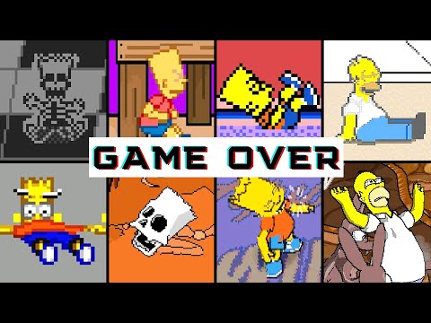 Evolution Of Simpsons Death Animations & Game-Over Screens (1991 - Now)