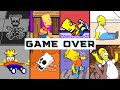 Evolution Of Simpsons Death Animations Game Over Screens 1991 Now