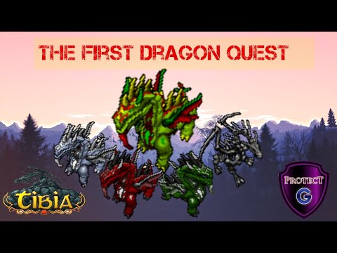 Tibia Quest - The first dragon ( Acceso y boses lv 250+)