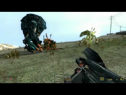 Fun with fight between NPC of HL1 and HL2 in Gmod