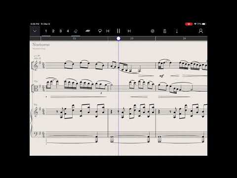 Nocturne for Flute, Viola and Harp (StaffPad, Berlin First Chairs, Berlin Woodwinds)