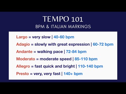 Tempo 101 | BPM & Italian Markings