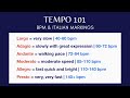 Tempo 101 | BPM & Italian Markings