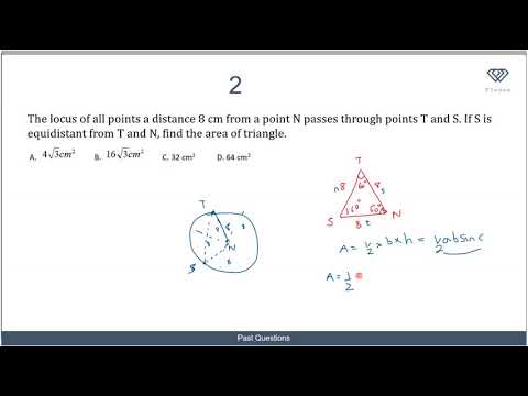 2 JAMB Mathematics Past Questions on Loci