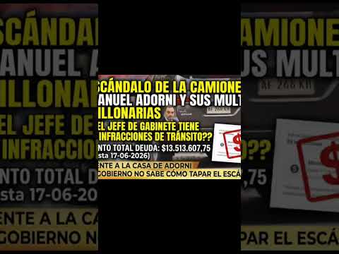 ​🚘 ESCÁNDALO SOBRE RUEDAS: LA CAMIONETA MILLONARIA DE MANUEL ADORNI Y SU DEUDA DE MULTAS #news #fyp