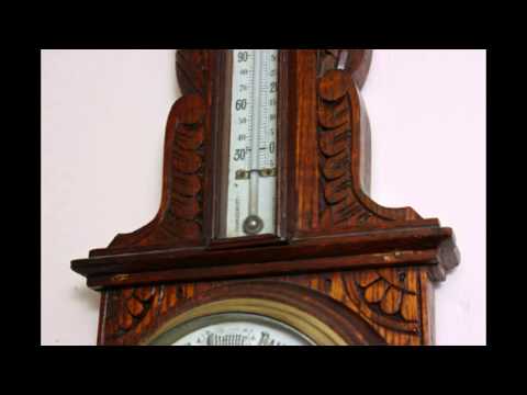 19th Century Oak Combination Barometer