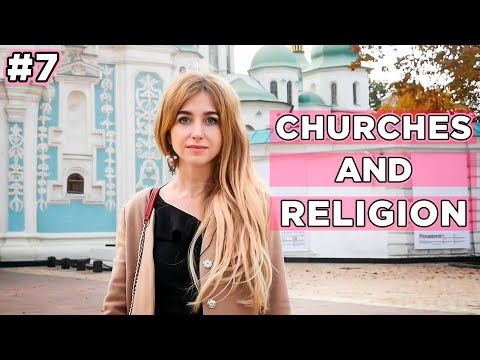 Kyiv Ukraine Walking Tour #7 St. Sofia Cathedral (church, religion, Christian Orthodox) + funicular