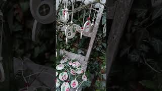 Dřevěná vánoční ozdoba / sada 5 ks