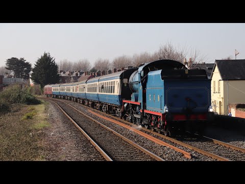 RPSI (Former GNRI) Steam Loco Number 85 Merlin + Cravens passing Drumcondra Railway Station, Dublin