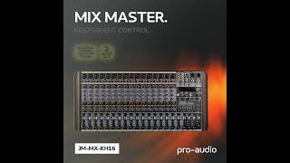 clarion® JM-MX-KH16 16 Channel PhantomPower Professional Audio Mixer  #proaudio #clarion #soundmixer