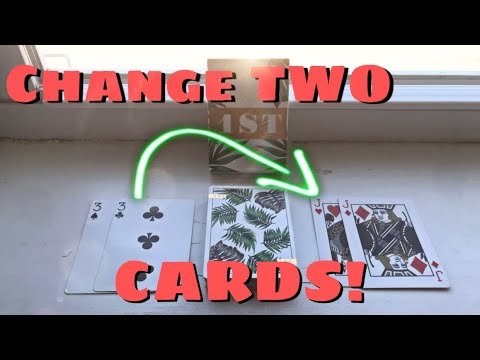 INSTANTLY CHANGE TWO PLAYING CARDS!! Card Trick Tutorial