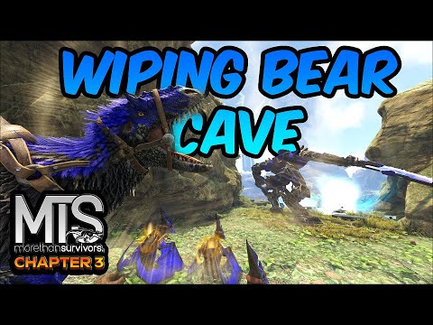 WIPING CROUCH BEAR CAVE FROM THE INSIDE! | ARK MTS RAIDING
