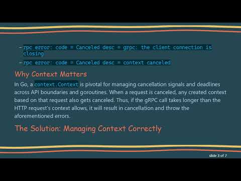 Resolving Context Canceled Errors in gRPC HTTP Servers: Best Practices