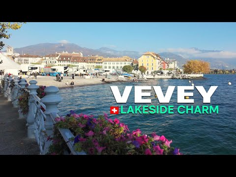 Vevey, Switzerland 🇨🇭 | 4K Walking Tour Along Lake Geneva (2025)