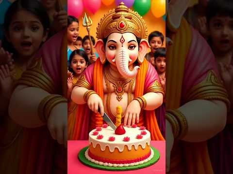 Ganesh Ji Birthday 2025❤️ Ganesha Celebration birthday 🎂 🎉 | Devotional Short🙏 #ganpati #ganeshpuja
