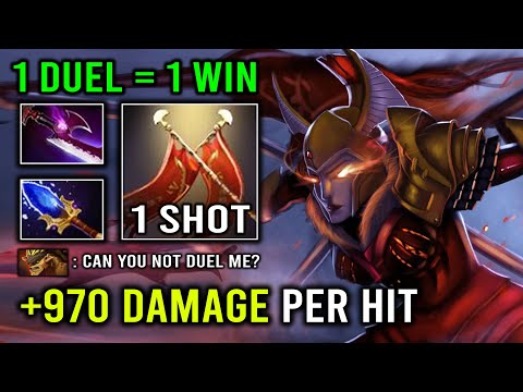 WTF +977 Damage Per Hit Even BB Is Not Tanky with 1 Duel = 1 Victory Legion Commander Dota 2