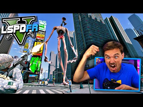 GIANT Siren Head attacked Liberty City! (LSPDFR GTA 5 Police Mod) #GTA5LSPDFR