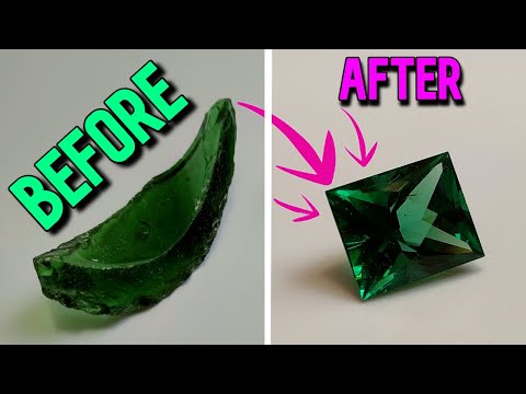 I transformed A RUBBISH GLASS BOTTLE into a GEMSTONE: have a look! - Ultratec V5  faceting! -