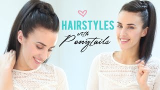 Easy hairstyles with ponytails - YouTube