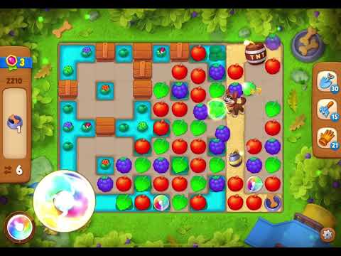 GardenScapes Level 2210 no boosters (18 moves)