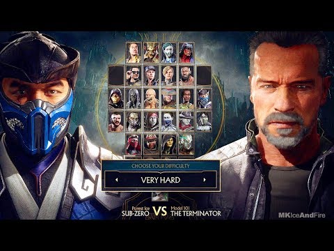 Mortal Kombat 11 Terminator T-800 Vs Sub Zero Gameplay Very Hard Difficulty MK11