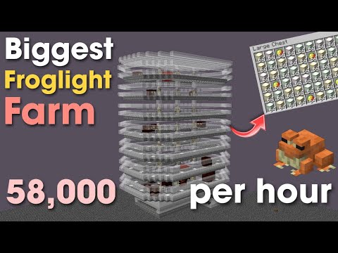Biggest froglight farm , 58,000 froglight per hour , [ Minecraft survival farm build ]