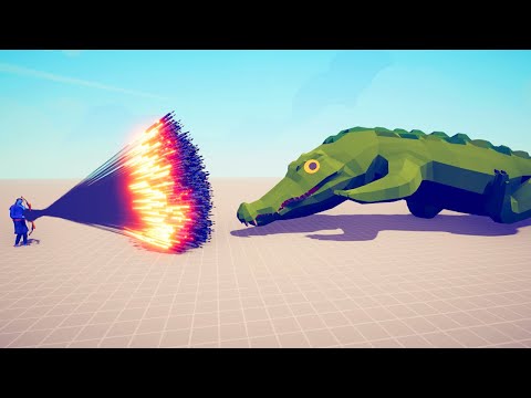 BIG CROCODILE vs EVERY GOD - Totally Accurate Battle Simulator TABS