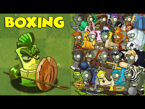 PvZ 2 BAMBOO SPARTAN Plant Attack All Gargantuar Fight! - Plants vs Zombies 2