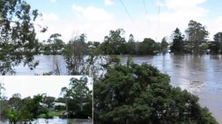 preview picture of video 'Mary River 10.7 metre peak. Hoffman Street, Granville to Maryborough.'