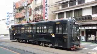 preview picture of video '岡山電気軌道3000型3007号電車「KURO」　Okayama Electric Tramway'