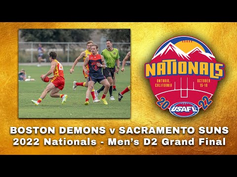 USAFL 2022 Nationals Men's D2 Grand Final - Boston v Sacramento