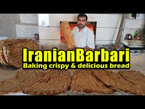 Baking bread | Baking traditional Iranian Barbari | Barbari bread from start to finish