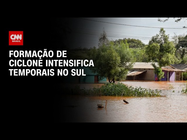 Formação de ciclone intensifica temporais no Sul | CNN NOVO DIA