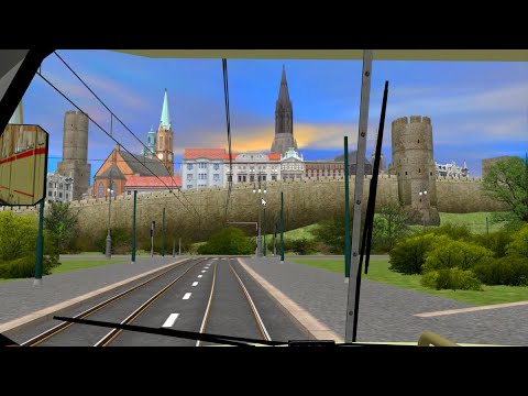 (Trainz TANE) Arisbergia: Arisberg City, Tram line 1 cab ride