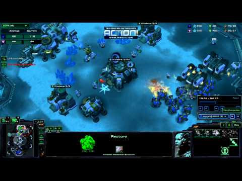 SC2 1v1 HOTS Reapers into Mass Raven Troll