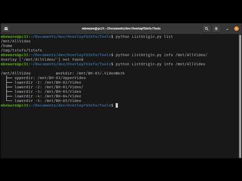 OverlayFS - Demo list overlayFS file structure