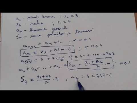 Progresii aritmetice. Prezentare, exemple rezolvate.