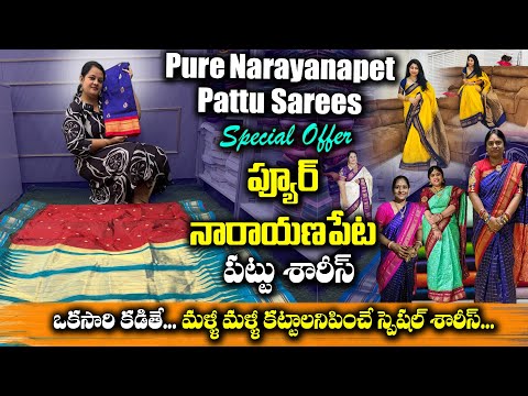 Special Collection of Pure Narayanapet Pattu Sarees with Special Offer | Colours Overload Sarees