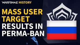 Player Ban: User banned by Mass Report - Warframe History