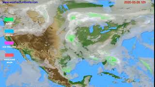 Precipitation forecast USA & Canada // modelrun: 00h UTC 2020-05-26