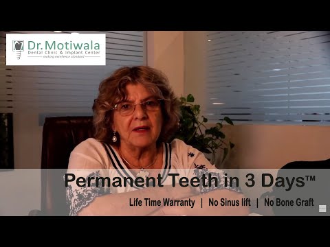 Anita from U.K gives a 1 year review of upper jaw full arch dental implant procedure in India