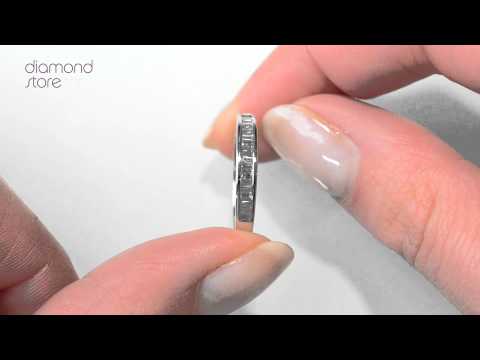 E4319 - Half Eternity Ring Channel Set 0.33CT Diamond 9K White Gold