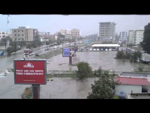 Rain in Strovolos, Nicosia 9th December 