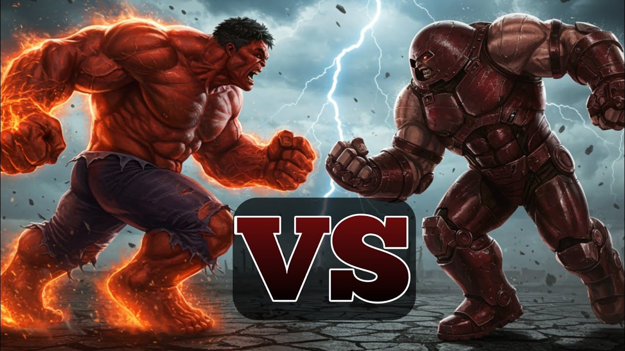 Red Hulk vs. Juggernaut: Clash of the Unstoppable Forces