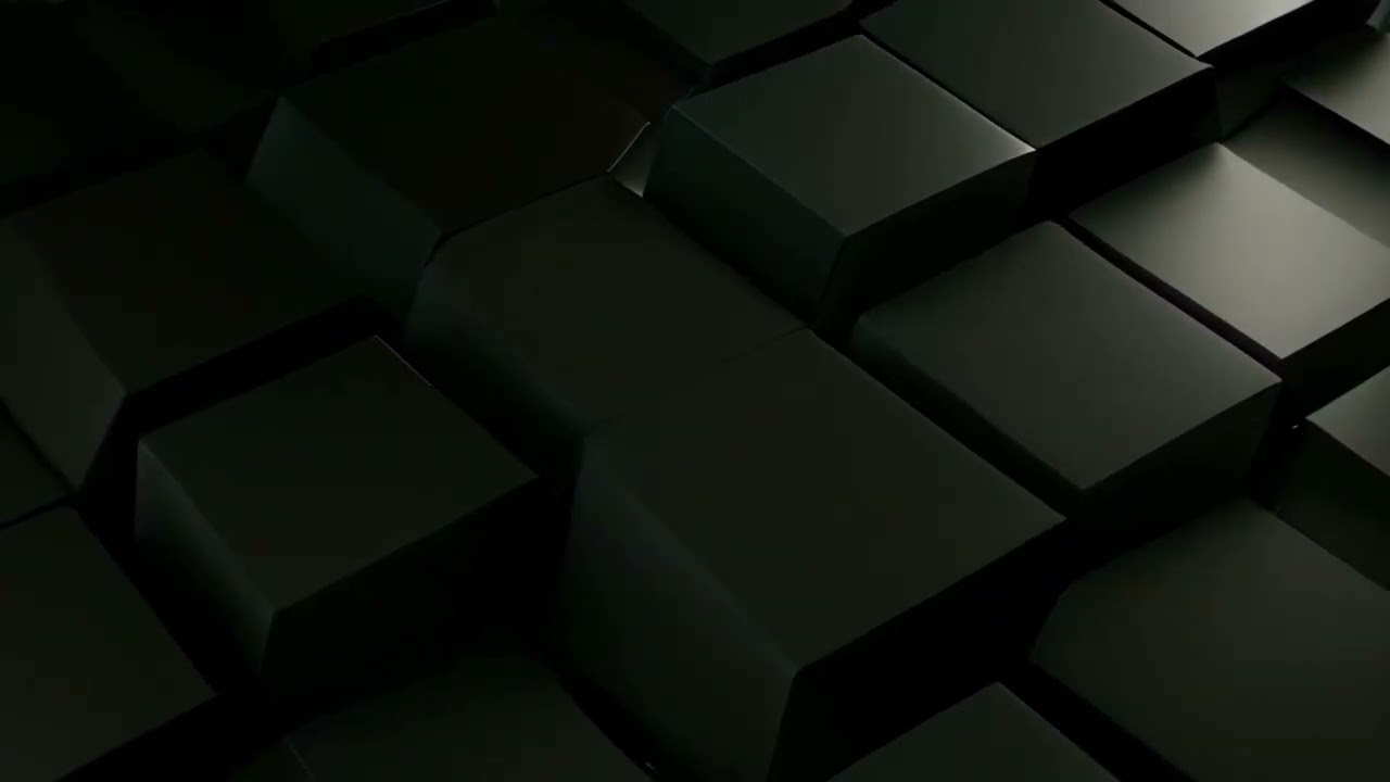 Abstract black cubes background, 3d render illustration, square shape. Abstract hexagonal geometric