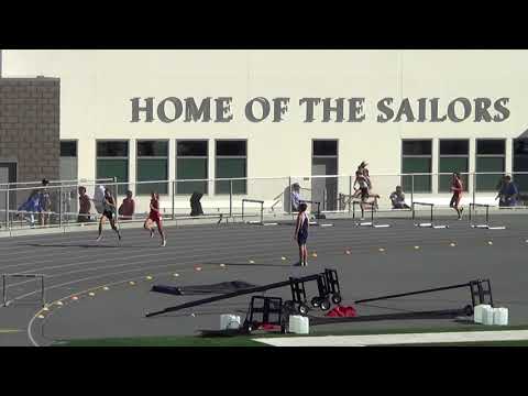 FSG 300m Hurdles vs Newport 3-28-18 - Los Alamitos Girls