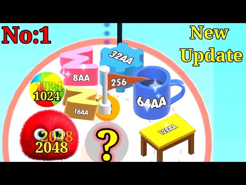 Merge Blocks 3D - 2048 puzzle | unlock number ball in merge blocks 3d #1 #Mergeblocks3d